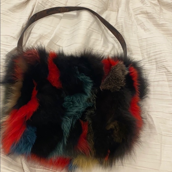 FUR PATCHWORK BAG - Picture 1 of 7